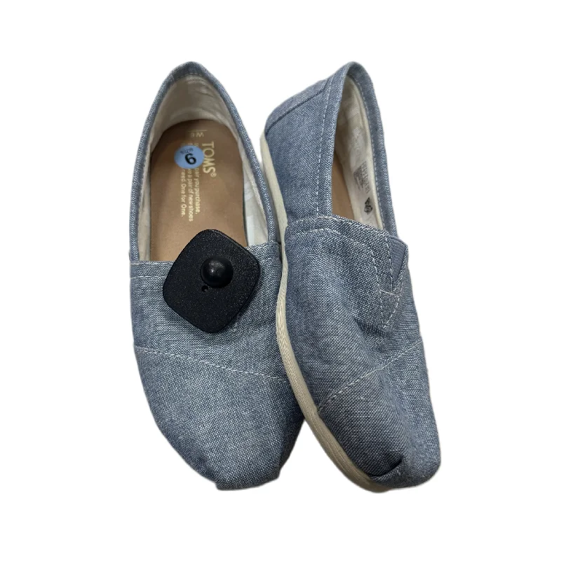 Flats with high-end spaces-Shoes Flats By Toms In Blue, Size: 6