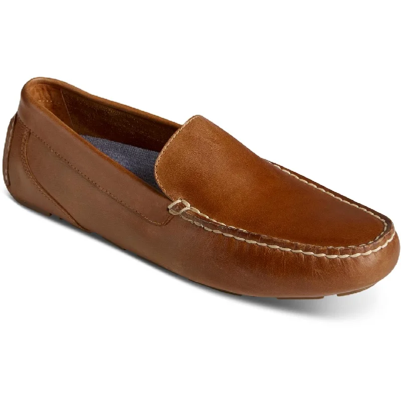 Loafers for urban style-Sperry Mens Davenport Leather Slip On Loafers