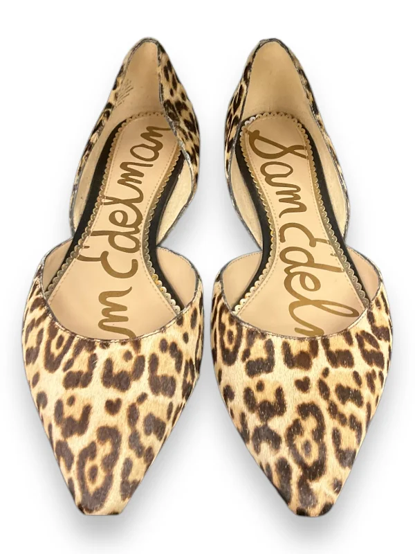 Flats with updated appliances-Shoes Flats By Sam Edelman In Animal Print, Size: 8.5