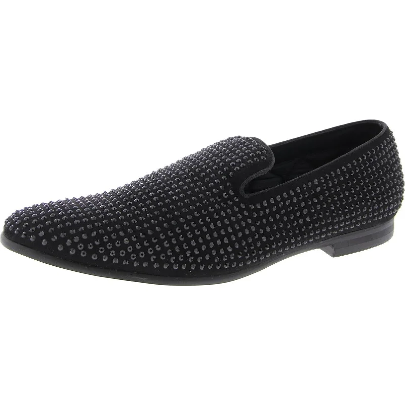 Loafers for outdoor strolls-Steve Madden Mens Cavia Embellished Plain Loafers