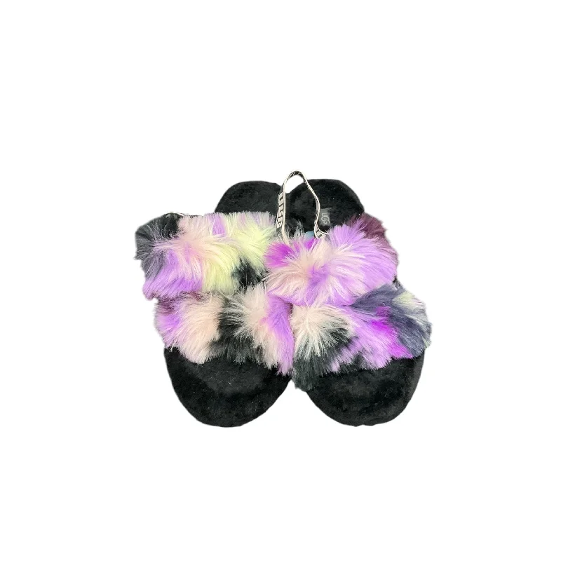 running shoes for rainy trails-Slippers Designer By Ugg In Black & Purple