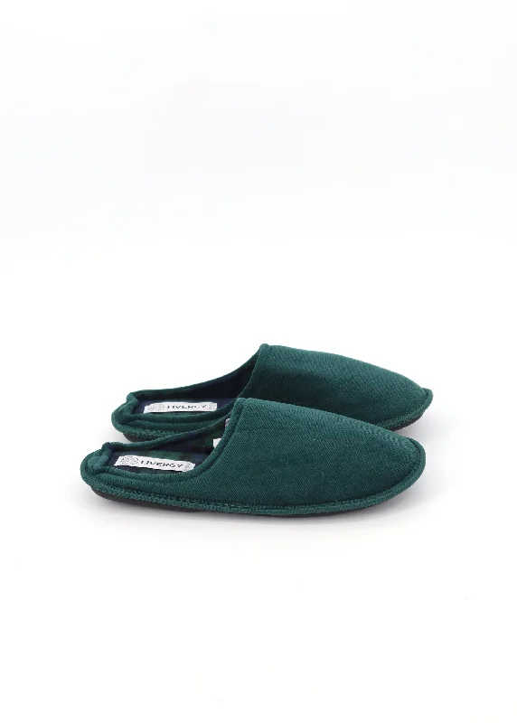 running shoes with app sync-Men's Plain Slippers,Green