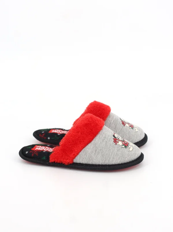 running shoes for weekly runs-Kids Girl's Graphic Printed Slippers,Grey/Red