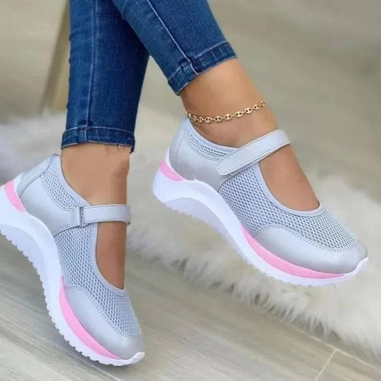 OutdoorBreathable Mesh Shoes Women Casual Platform summer Sneakers