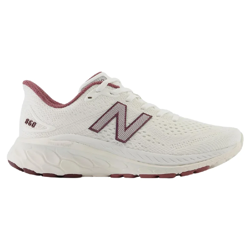 running shoes with renewable tech-New Balance Fresh Foam X 860v13 Sea Salt/Washed Burgundy Running Shoe (Women's)