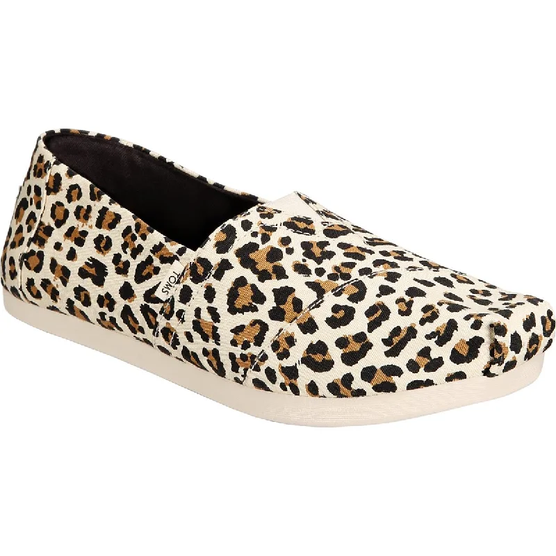 Flats with onsite gym-Tom's Alpargata Women's Classic Canvas Leopard Print Flat Espadrille