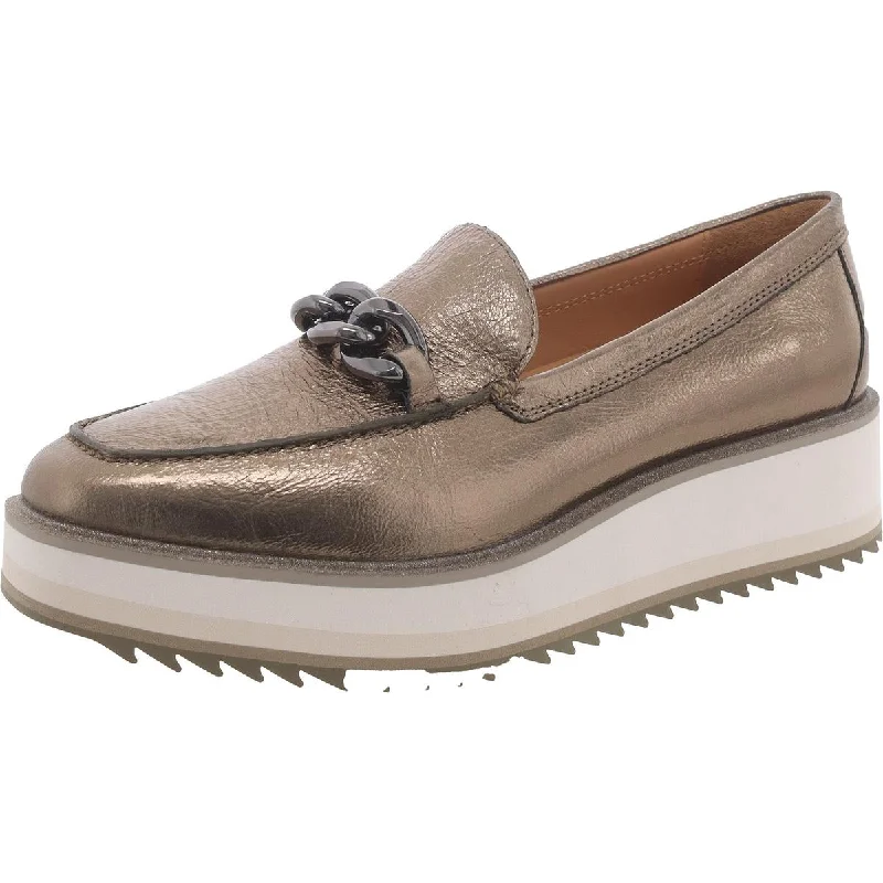 Loafers for budget strolls-Johnston & Murphy Womens Gracelyn Leather Chain Loafers