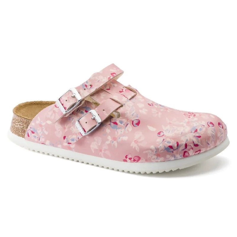 running shoes with rugged style-Women's Kay Professional Clog - Narrow Width In Flower Field Rose