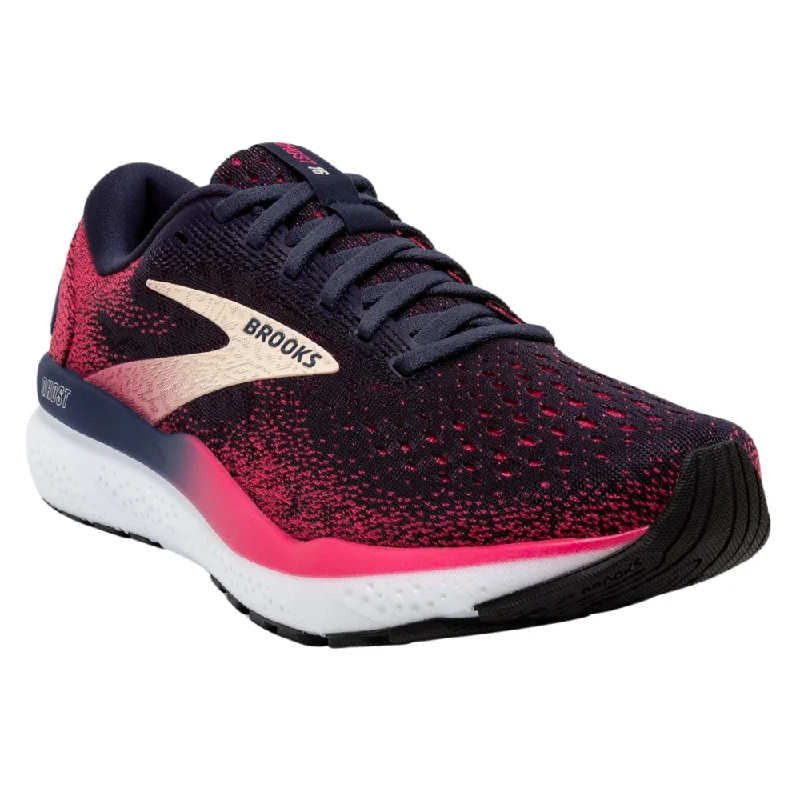 running shoes for outdoor workouts-Brooks Ghost 16 Peacoat/Raspberry/Apricot Running Shoe (Women's)