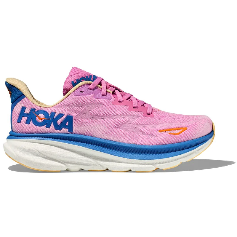 running shoes with traction pads-Hoka Clifton 9 Running Shoe Cyclamen/Sweet Lilac (Women's)