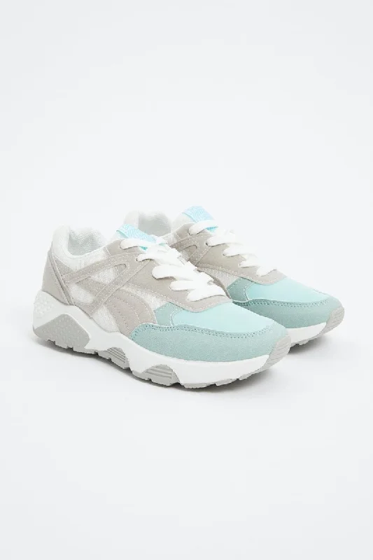 Blue Colourblock Sneakers