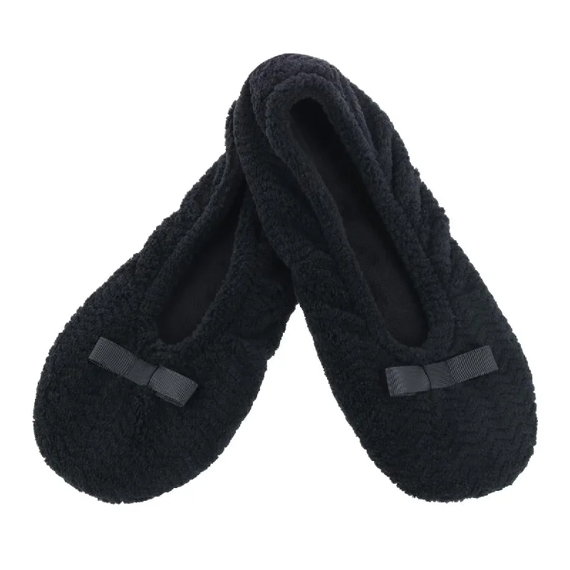 running shoes with extra grip-Women's Chevron Microterry Ballerina Slipper