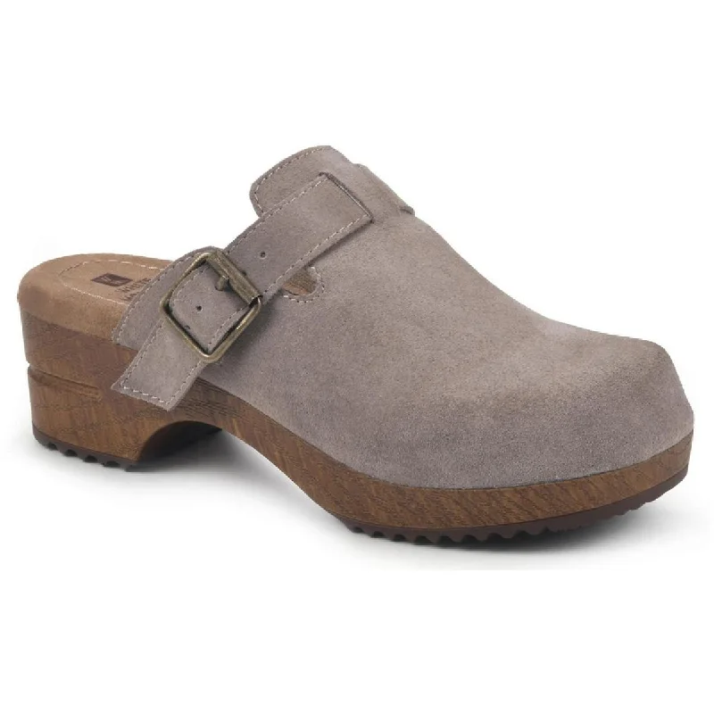 Flats in historic building-White Mountain Womens Behold Suede Mules Clogs