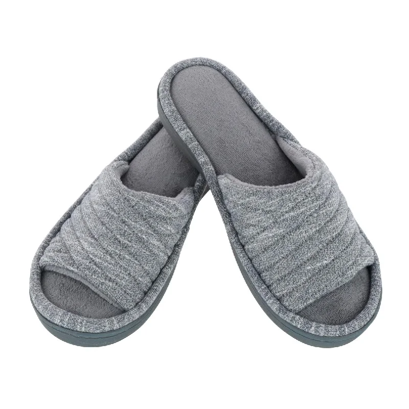 running shoes for uneven surfaces-Women's Space Dye Open Toe Andrea Slide Slipper