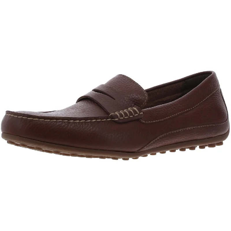 Loafers with bold design-Florsheim Mens Throttle Leather Slip On Loafers