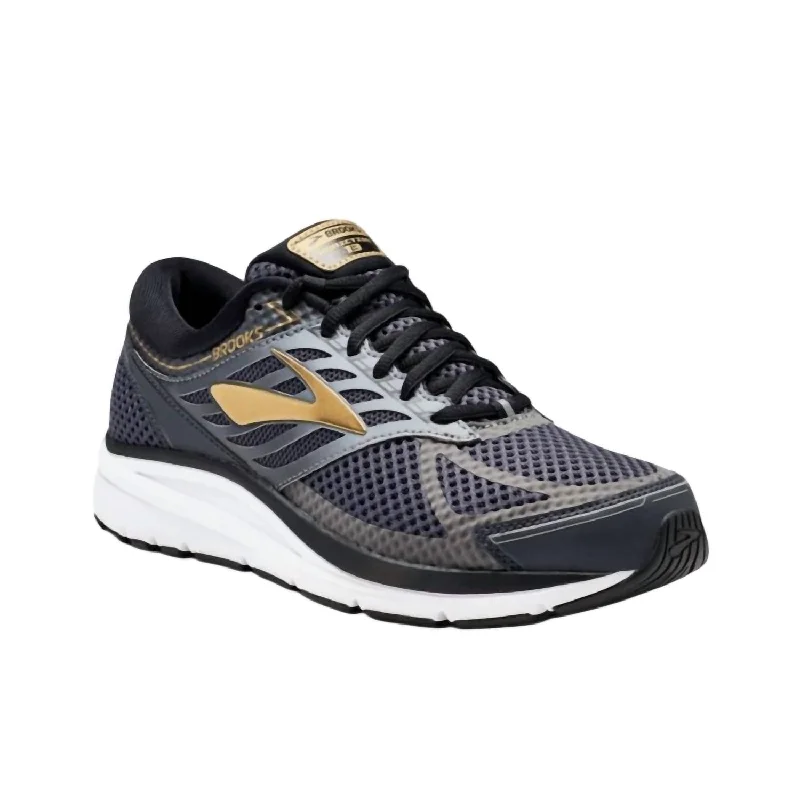 running shoes with light hues-Men's Addiction 13 Running Shoe In Black/ebony/metallic Gold