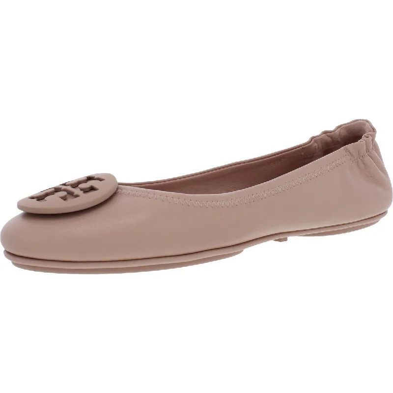 Flats with open views-Tory Burch Women's Minnie Travel Napa Leather Slip On Round Toe Ballet Flat