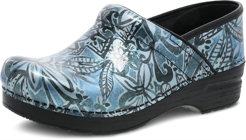 running shoes with energy return-Women Prof Clog In Denim Floral