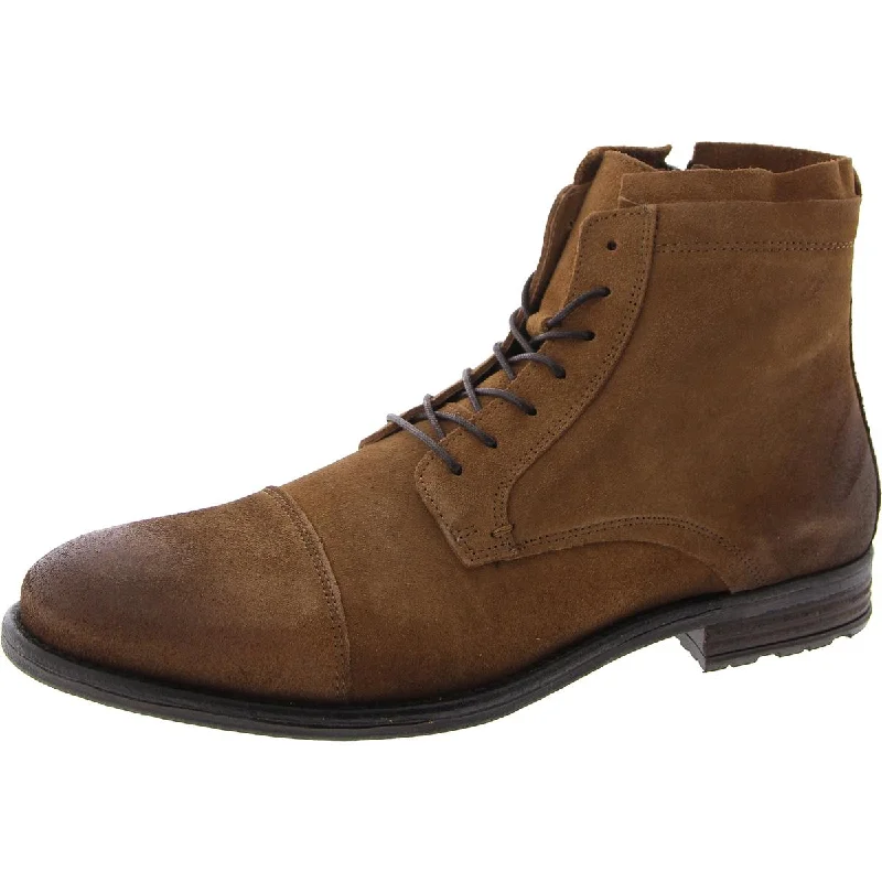 sandals for trail walks-Do boots suit loose jeans-Steve Madden Mens Wells Suede Ankle Combat & Lace-Up Boots