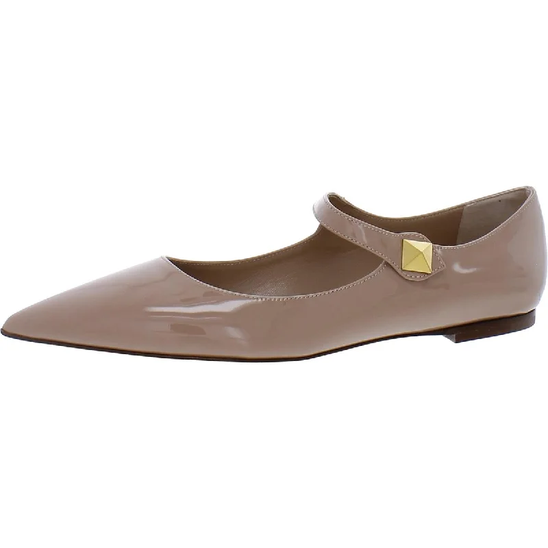 Flats near art spaces-Valentino Garavani Womens Ballerina Patent Slip-On Mary Janes