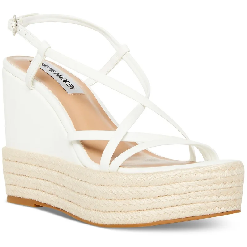 Steve Madden Womens whitlee Faux Leather Dressy Wedge Sandals