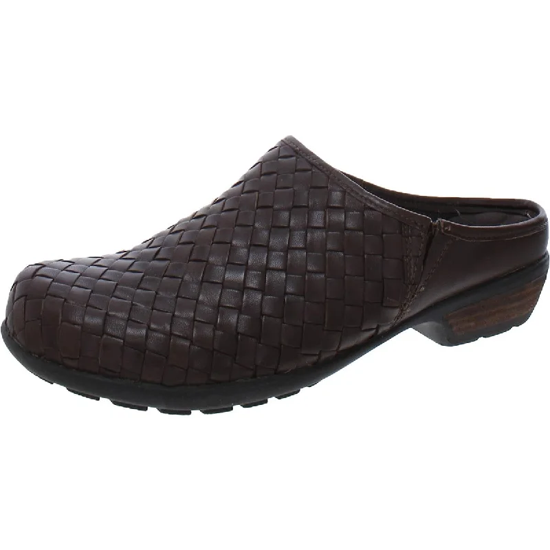 Flats with onsite laundry-Walking Cradles Womens Emerson Leather Slip On Clogs