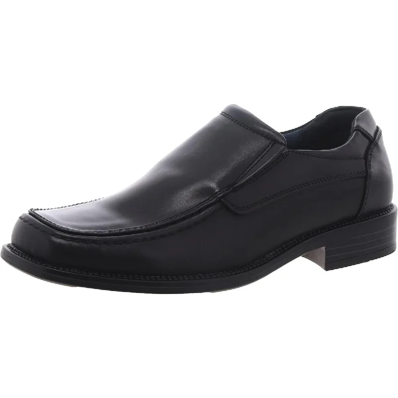 Loafers with soft padding-Bruno Marc Mens Goldman 02 Faux Leather Square Toe Loafers