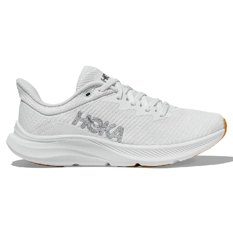 running shoes with rubber soles-Hoka Solimar White/White Running Shoe (Women's)