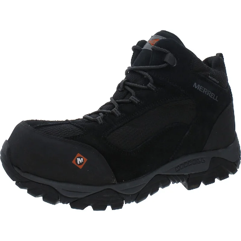 sandals with narrow fit-Best boots for trendy outfits-Merrell Mens Moab Onset Mid Suede Composite Toe Work & Safety Boots