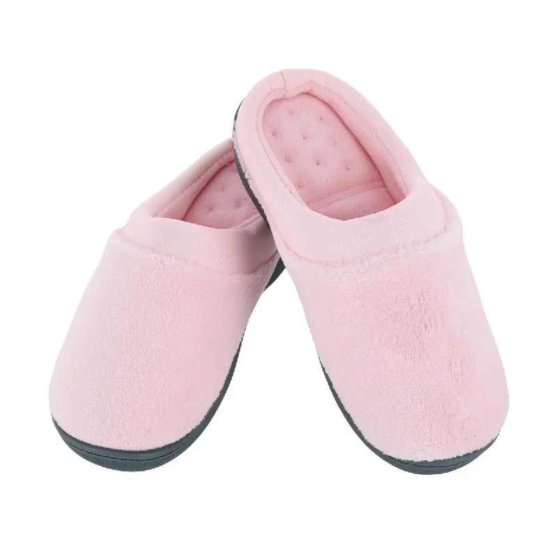 running shoes for minimalist runners-Women's Microterry Pillowstep Satin Clog Slipper