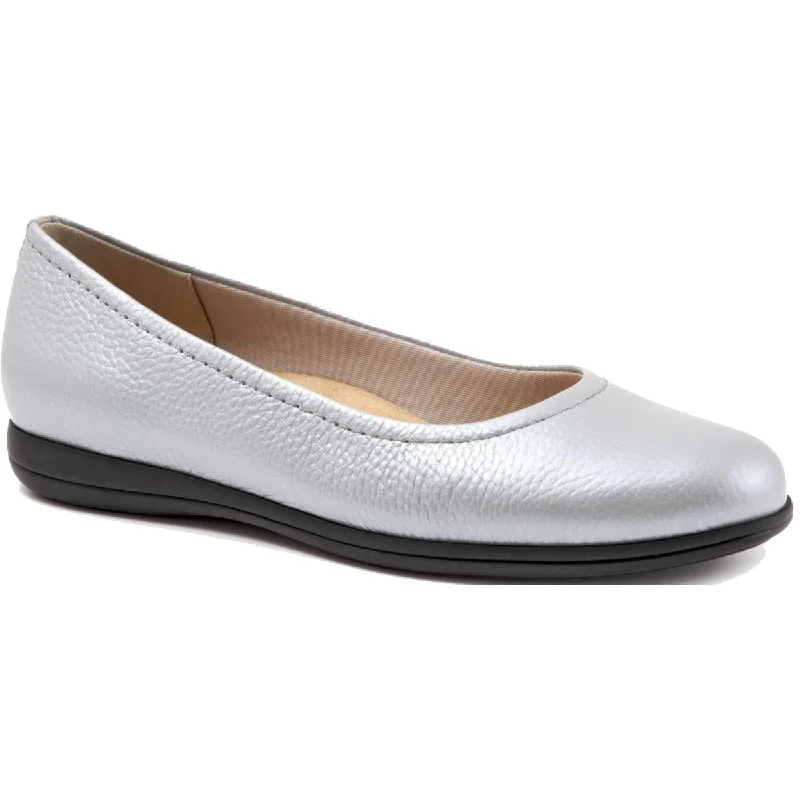 Flats with ample light-Trotters Womens Darcey Leather Slip On Ballet Flats