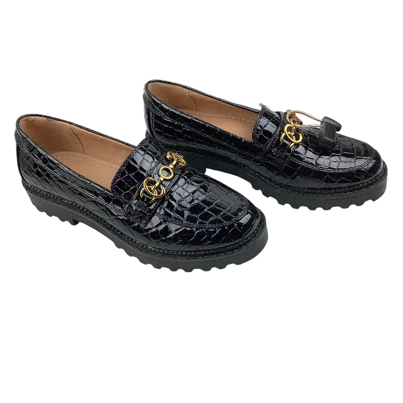 Flats with modern appliances-Shoes Flats By Cmc In Black, Size: 8