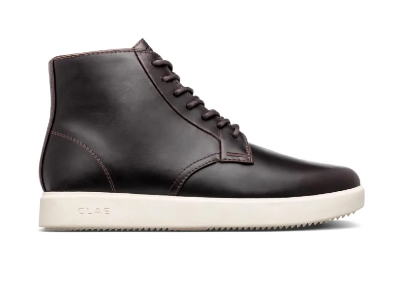 Men's Gibson Hightop Sneaker In Walrus Brown Leather