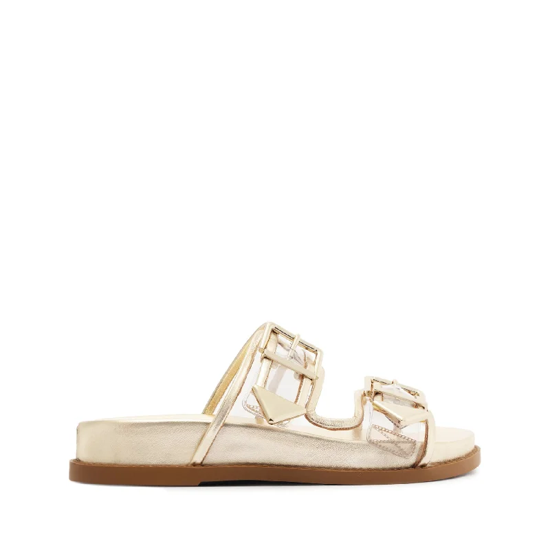 Flats with great charm-Naomi Sporty Vinyl & Metallic Sandal