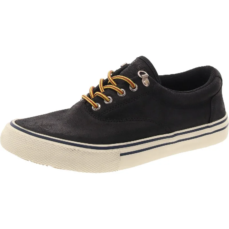 Mens Leather Lace-Up Casual And Fashion Sneakers