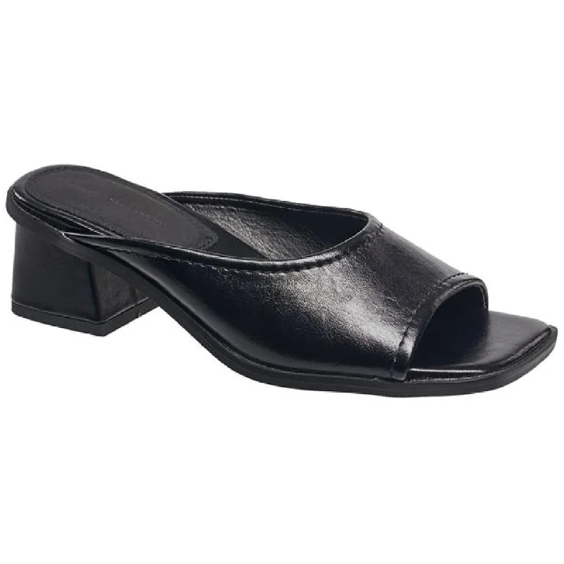 Loafers with sturdy design-French Connection Womens Jemma Open Back Open Toe Loafers