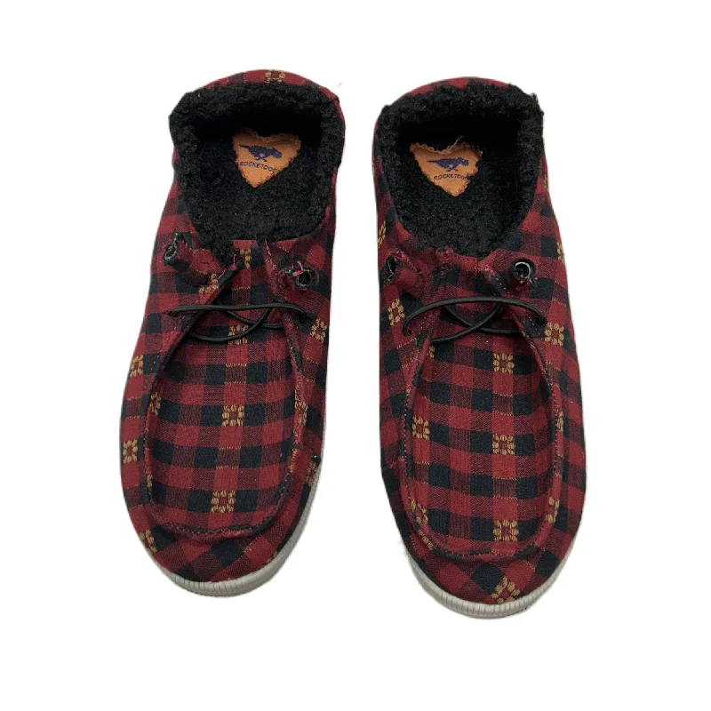 Flats with scenic charm-Shoes Flats By Rocket Dogs In Plaid Pattern, Size: 9.5