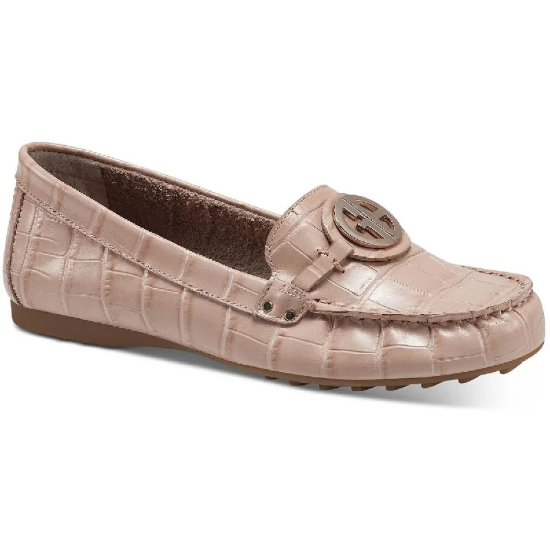 Loafers for mild weather-Giani Bernini Womens Dailyn Leather Slip On Loafers