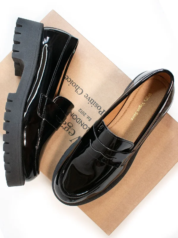 Loafers for office adventures-Track Sole Penny Loafers