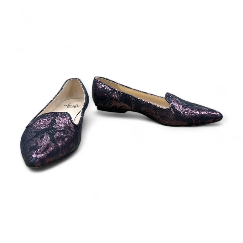 Flats in lively community-Shoes Flats By Clothes Mentor In Black & Purple, Size: 7.5