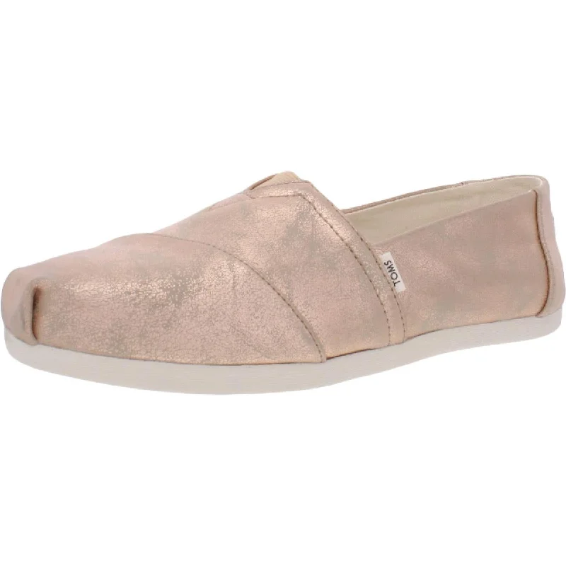 Flats in upmarket area-Toms Womens Classic Distressed Faux Leather Flats