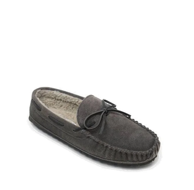 running shoes for cross training-Minnetonka Men's Casey Slipper - Charcoal