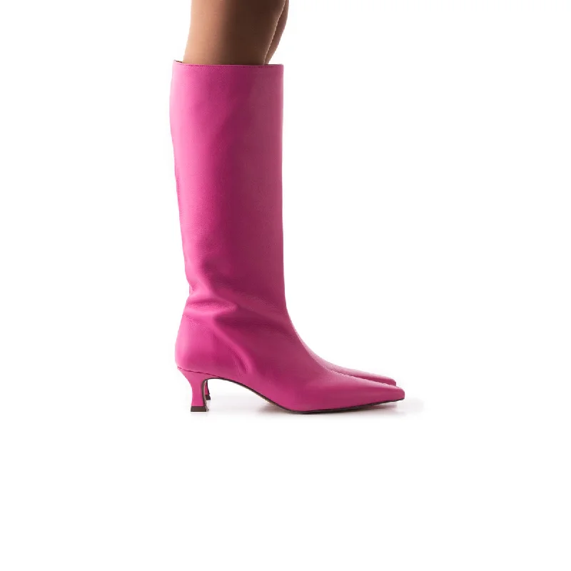 sandals for beach parties-Are boots good for beaches-Merit Fuschia Leather