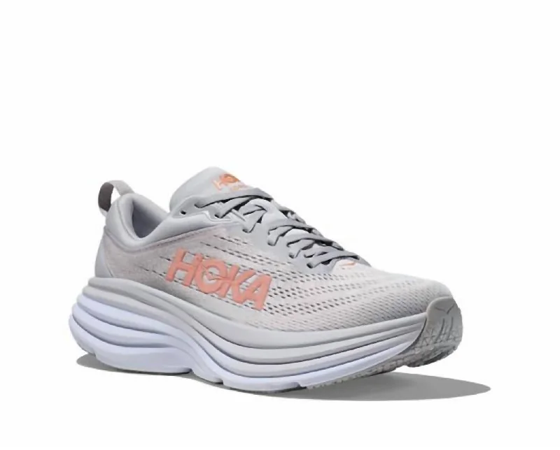 running shoes with energy return-Women's Bondi 8 Running Shoes In Harbor Mist/lunar Rock