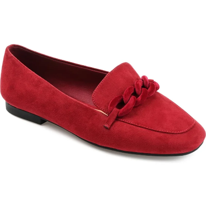 Loafers with premium trips-Journee Collection Womens Cordell Faux Suede Slip-On Loafers