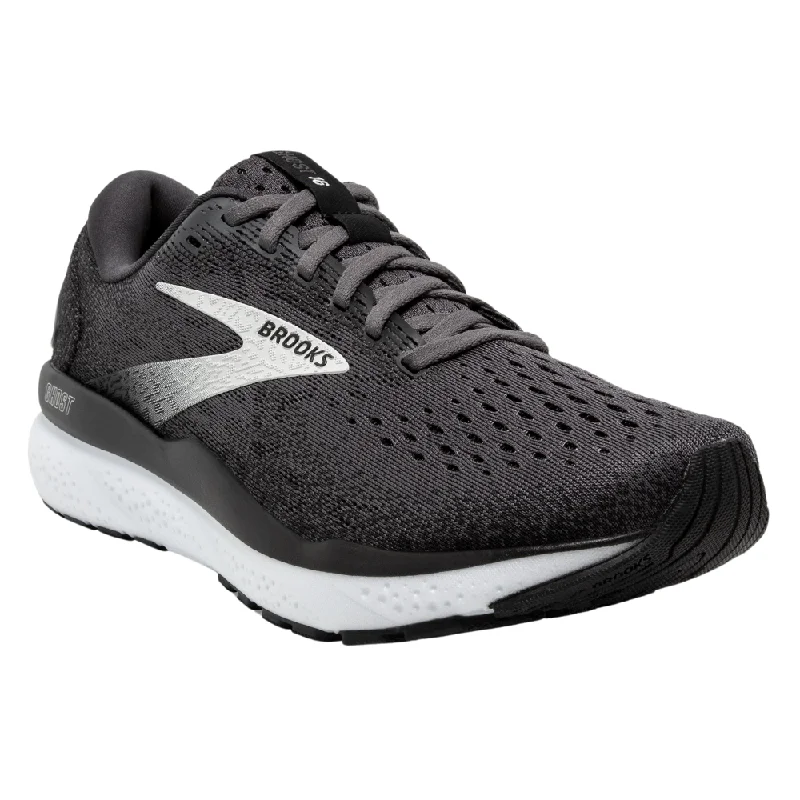 running shoes for uneven terrain-Brooks Ghost 16 Black/Grey/White Running Shoe (Women's)