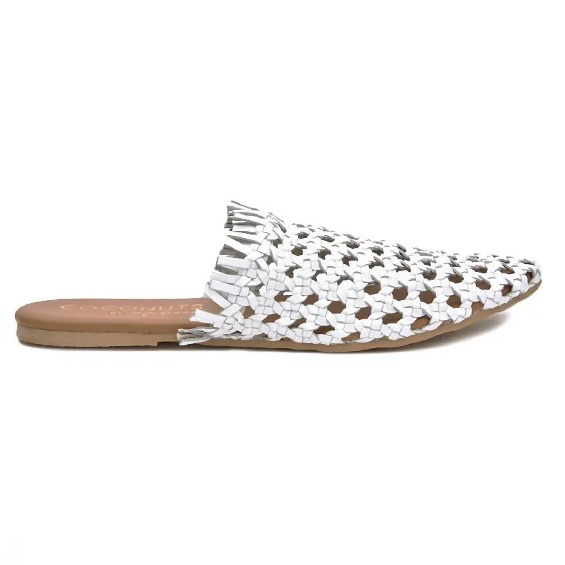 running shoes with moisture wicking-Safari Slip On Shoe In White