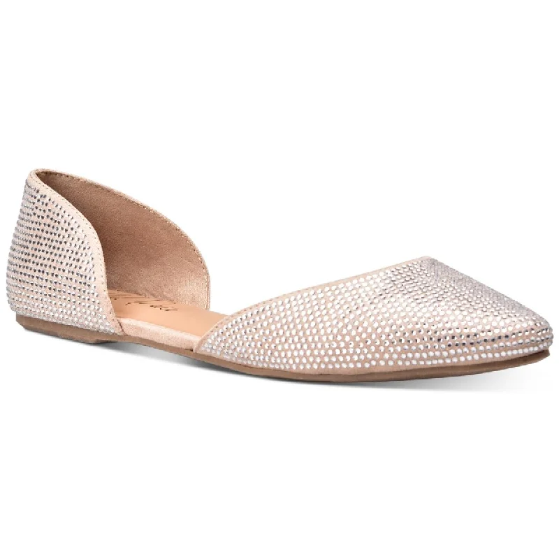 Flats with flexible terms-Wild Pair Womens Mikaylaa F Rhinestone Almond Toe D'Orsay