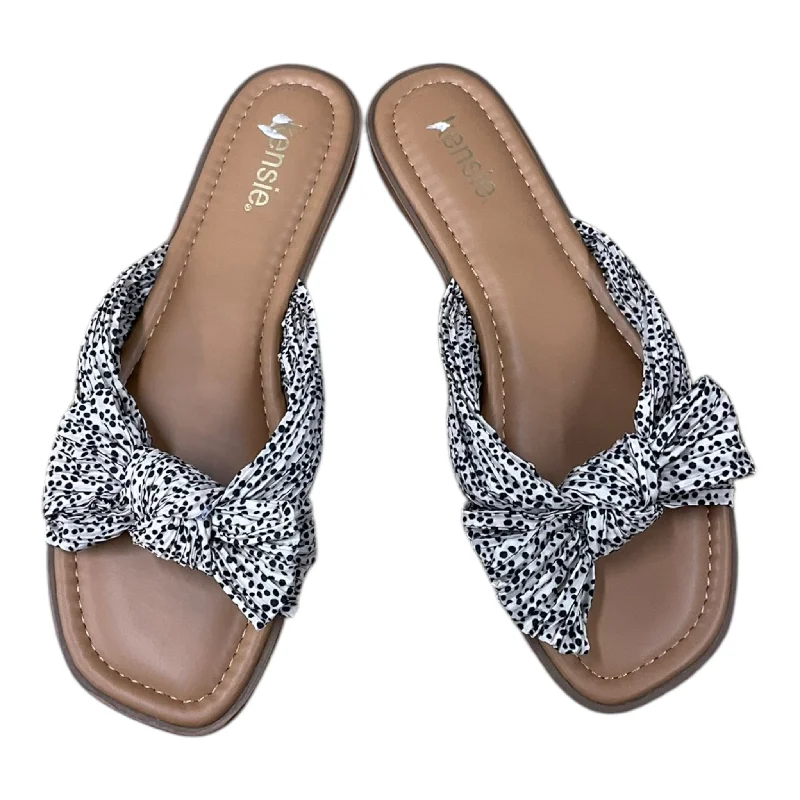 Flats near sports charm-Sandals Flats By Kensie In Polkadot Pattern, Size: 9.5