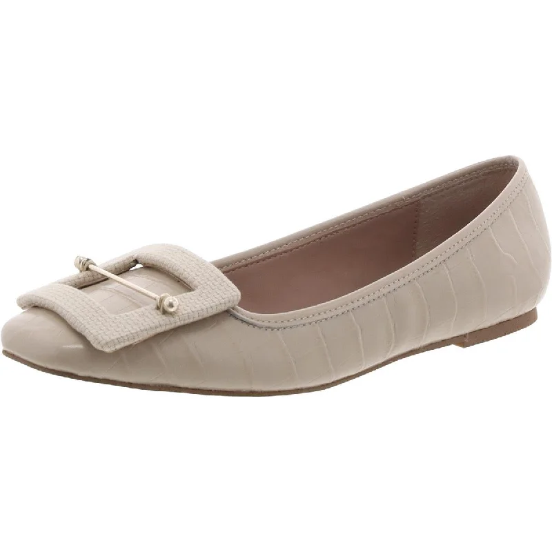 Flats near art galleries-Zac Posen Womens Leather Square toe Flat Shoes